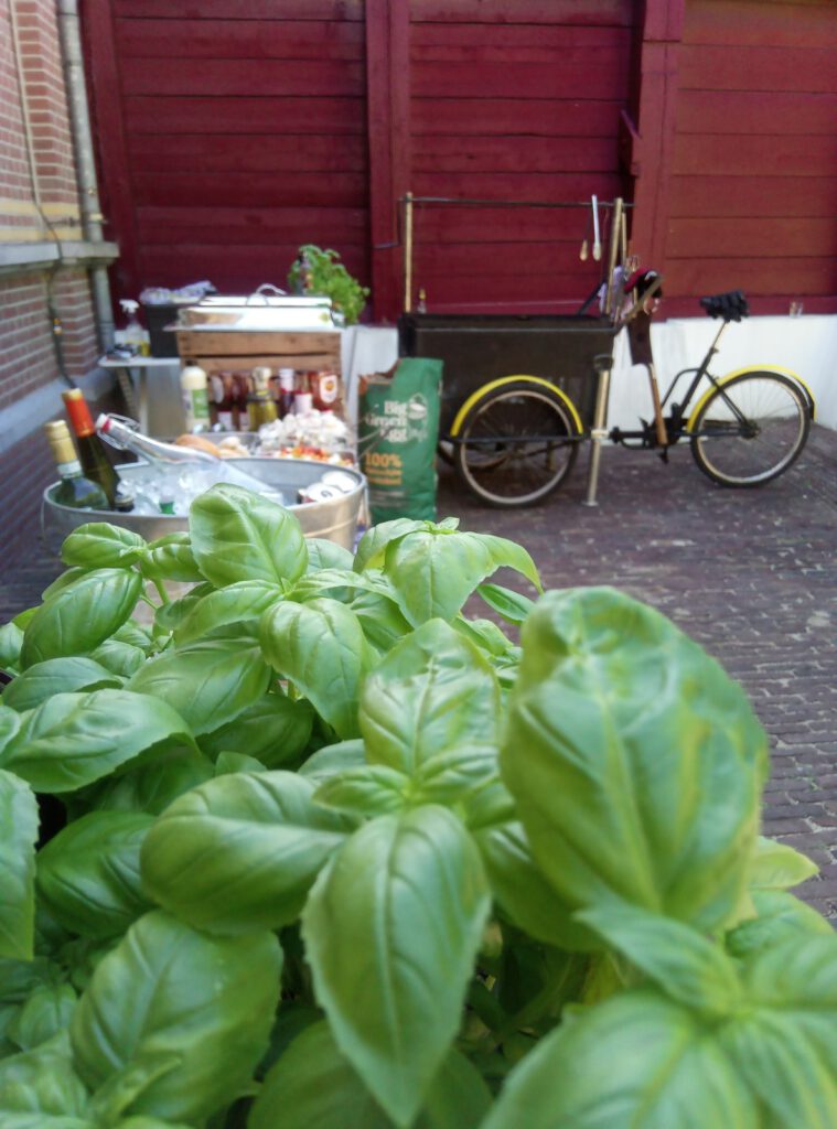 Veggie bedrijfs bbq met caterbike van Krop en Kool